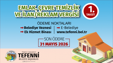 VERGİ BORCU 1. TAKSİT DÖNEMİ ÖDEMESİ HAKKINDA DUYURU