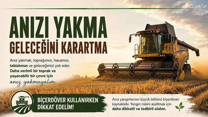 Biçerdöver Kontrol Hizmetlerinin Yürütülmesi ve Anız Yangınlarının Önlenmesi