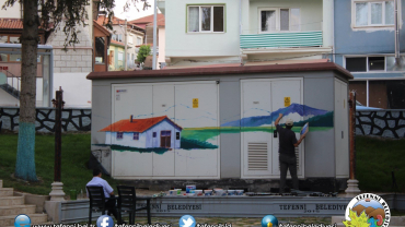 Kocapınar Parkı sondaj binası ve trafo binası boyama çalışmaları