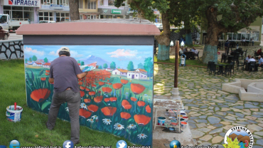 Kocapınar Parkı sondaj binası ve trafo binası boyama çalışmaları